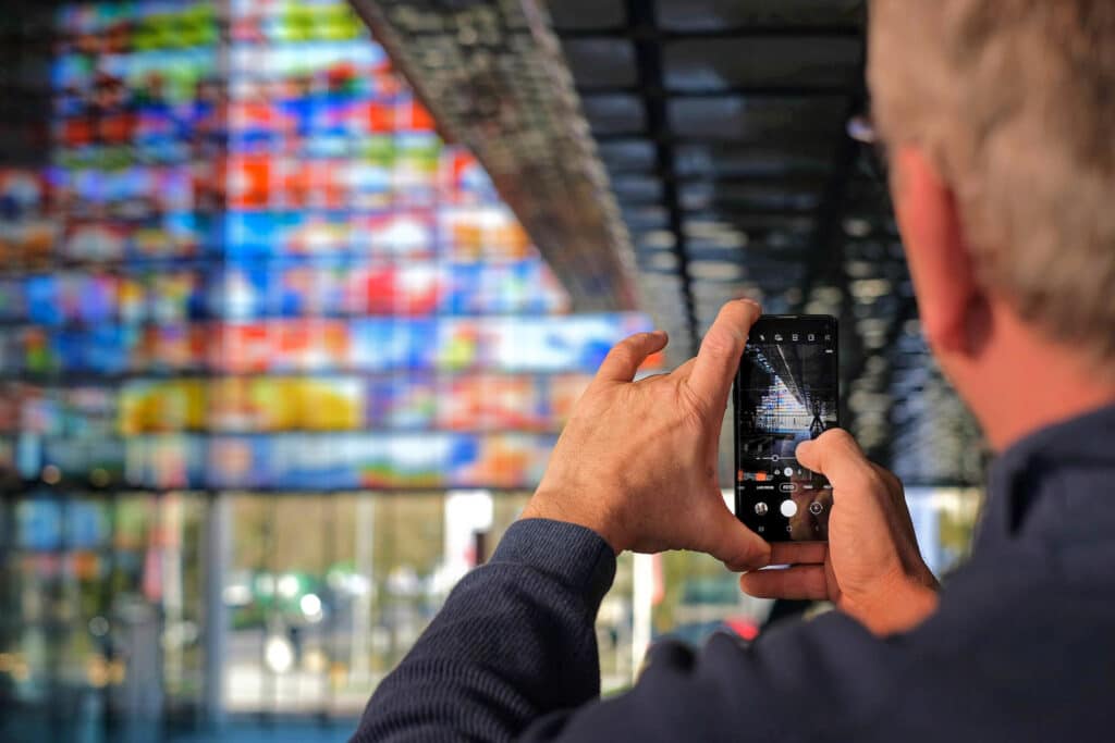 Deelnemer aan de workshop smartphonefotografie in Hilversum