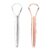 Duo-set RVS tongschrapers: zilver en brons/roségoud