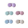 Kleurrijke Lensbakjes - 5 stuks - Paars, Roze, Blauw, Groen, Geel - Compact - Antibacterieel - Onderscheidend - Verschillende Kleuren - Lenzenhouders - Lenzendoosjes