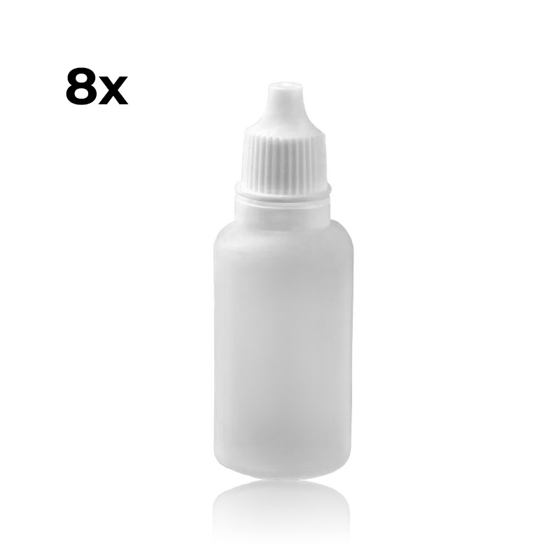 MobileCreation reisflesje lenzenvloeistof 20 ml - set van 8
