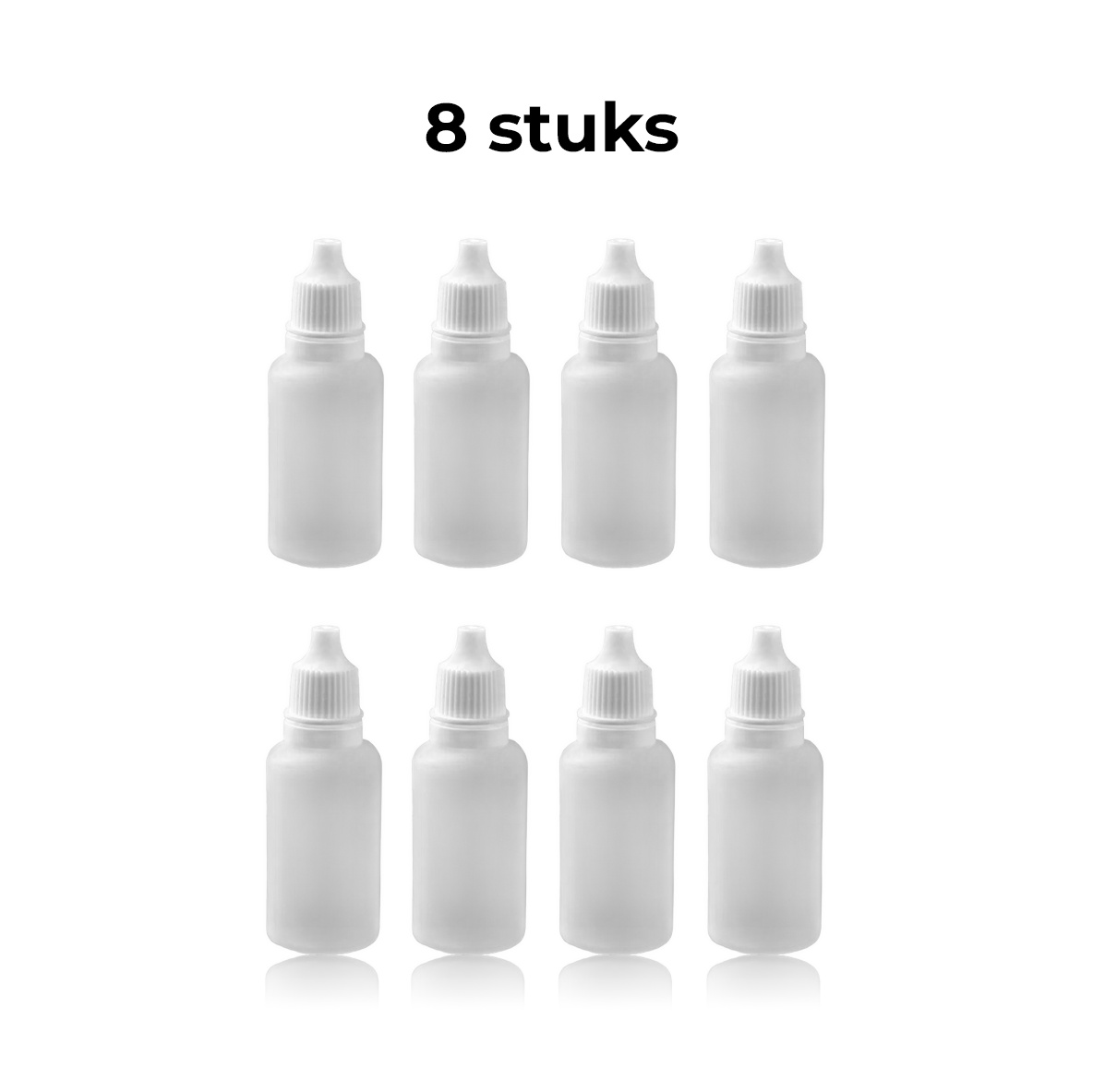 Complete set van 8 reisflesjes