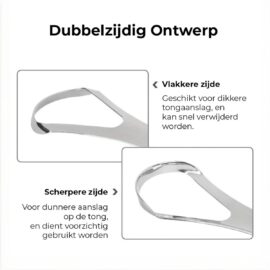 Dubbelzijdig ontwerp: vlakkere en scherpere zijde