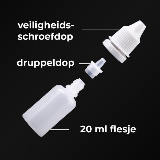 Complete set van 4 reisflesjes
