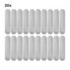 Set van 20 zilver-witte reflecterende fietsstickers op zuiver witte achtergrond