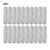 Set van 20 zilver-witte reflecterende fietsstickers op zuiver witte achtergrond