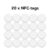 20 anti-metaal NFC-stickers NTAG215, 25 mm rond, wit